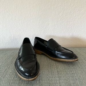 Clarks Patent Black Loafers
